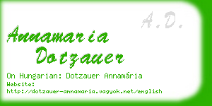 annamaria dotzauer business card